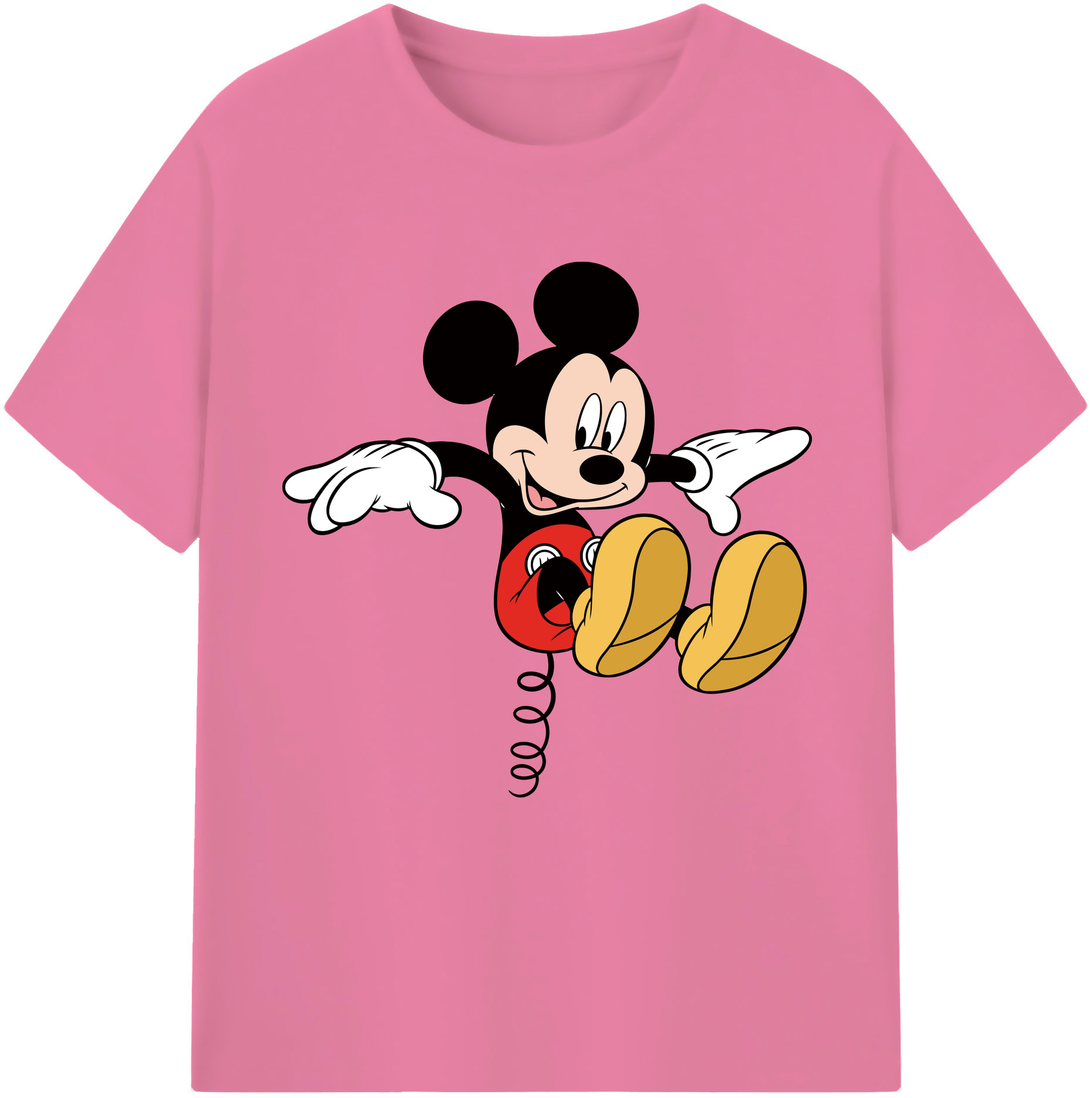 （画像用） ミッキーマウス Mickey Mouse 綿100％半袖Tシャツ（フロントプリント）
